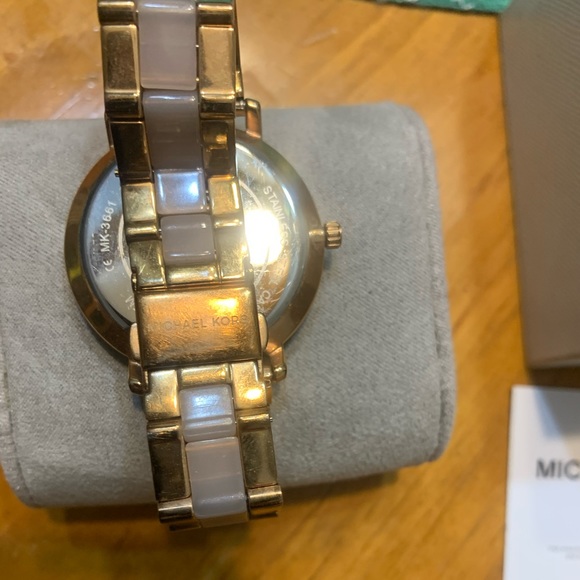Michael Kors womens Jaryn Rose Gold- Tone and Acetate watch